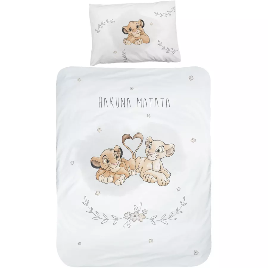 MTOnlinehandel Bettwäsche Kinder-Bettwäsche, Flanell, 40x60 + 100x135 cm König der Löwen