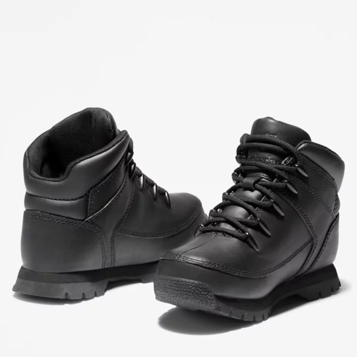 Bota Euro Sprint Mid Hiker para jovens na cor preta.