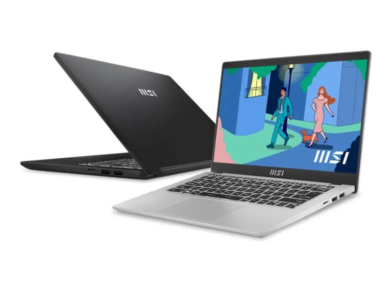 MSI Modern 14 C7M-086NEU - 180° hængselsdesign - AMD Ryzen 7 - 7730U / op til 4.5 GHz - Win 11 - Radeon Graphics - 16 GB RAM - 512 GB SSD NVMe - 14
