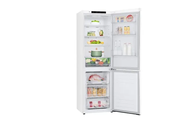 GBP31SWLZN LG Refrigerator GBP31SWLZN A  , Free standing, Combi, Height 186 cm, No Frost system, Fridge net capacity 247 L, Freezer net capacity 107 L, Display, 36 dB, White