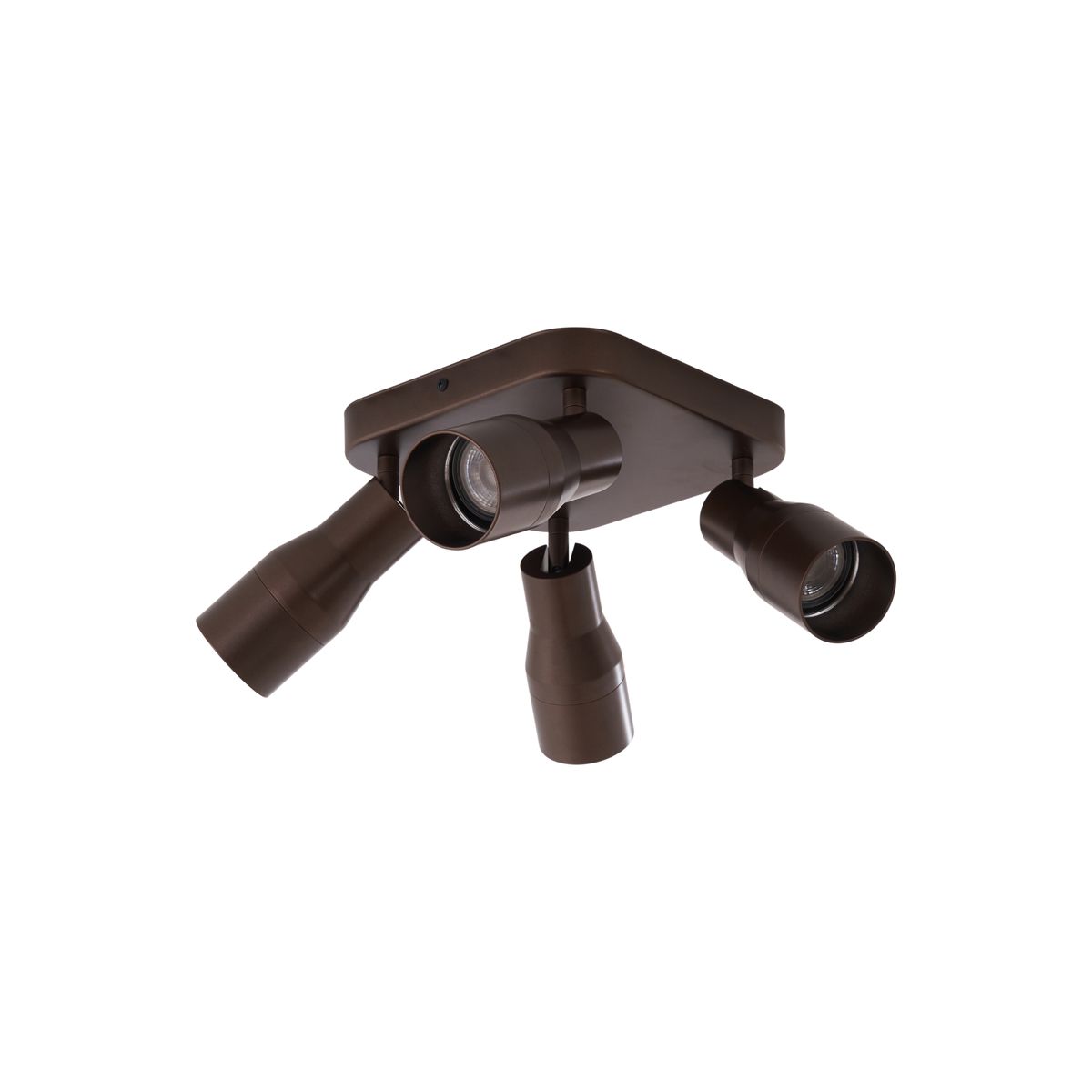 Plafondspot donker brons GU10 50mm vierkant 4-lichts - Stanley