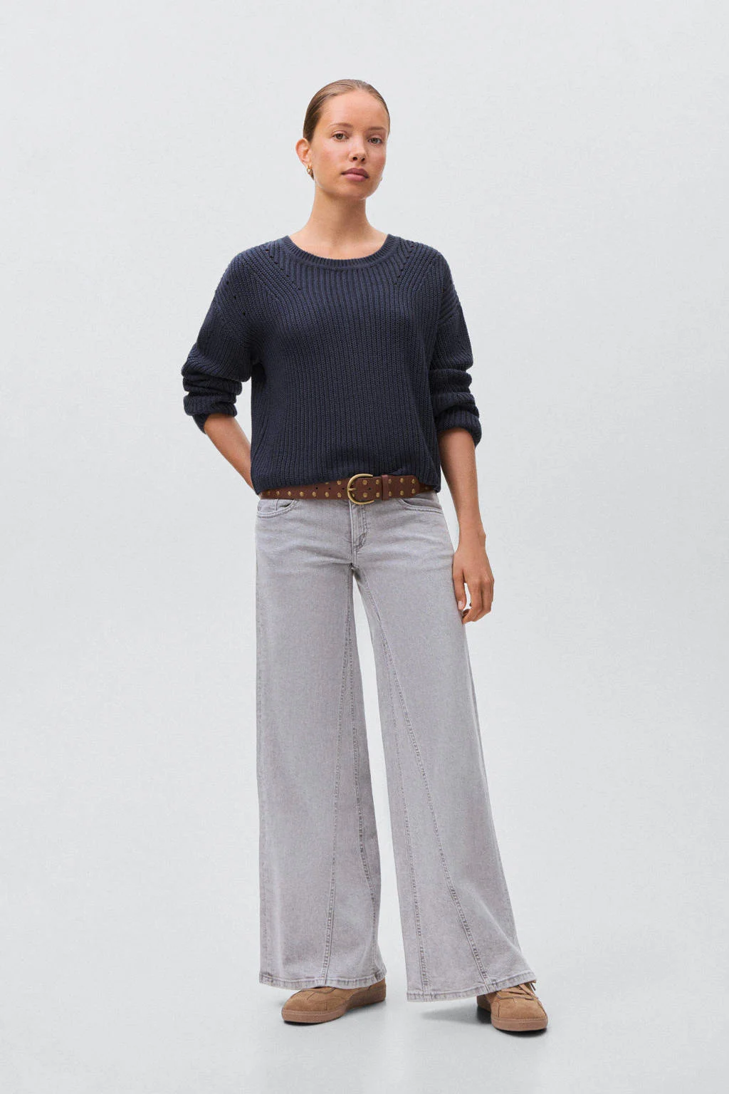 MANGO TEEN trui marine grof gebreid