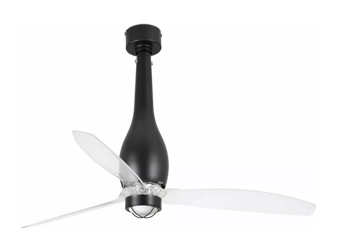ETERFAN M LED Ventilateur noir mat/transparent DC