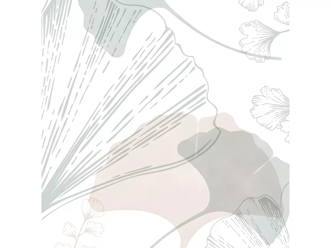 Papier Peint Panoramique L240xH270cm - Gingko - Papier intissé 150gr/m2