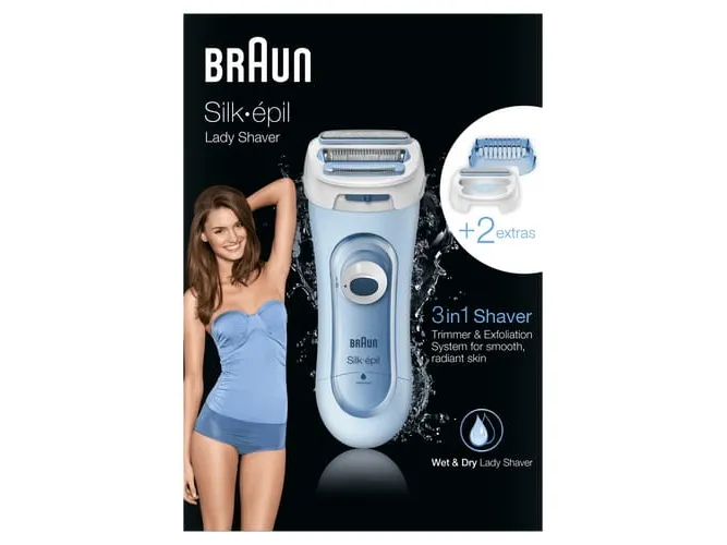 Braun Silk&Soft LS 5160 - Ladyshaver - trådløs - blå
