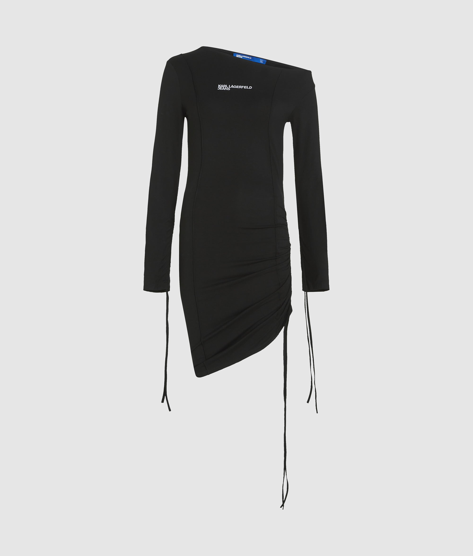 Off-shoulder jurk met trekkoord