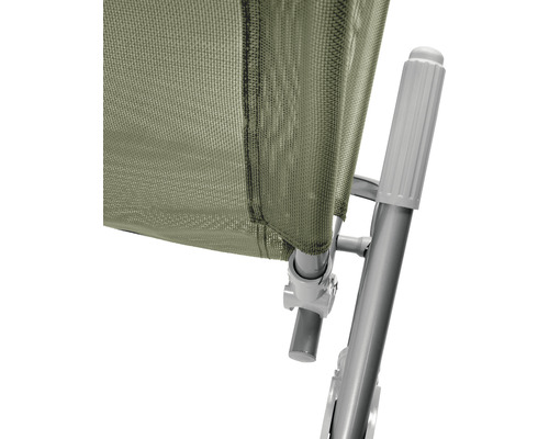 Garden Place Bella ligstoel met stof, opvouwbaar, khaki