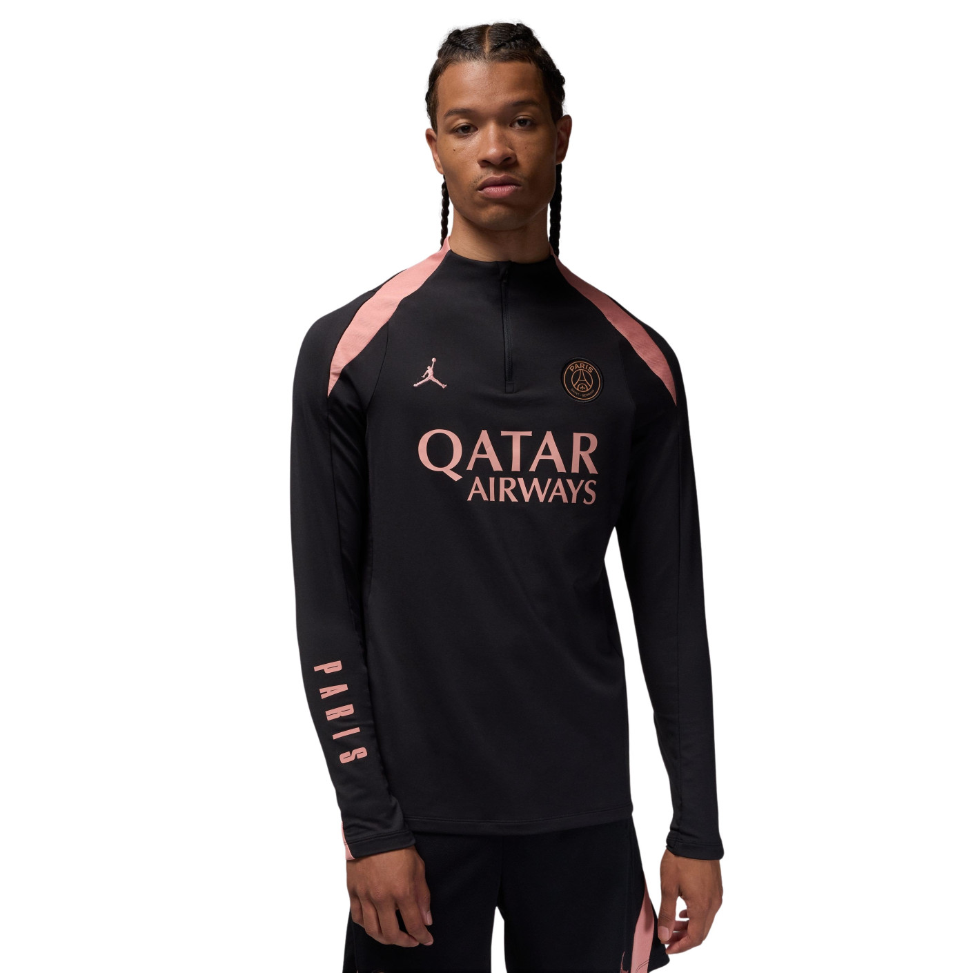 Nike Paris Saint-Germain x Jordan Strike Trainingstrui 1/4-Zip 2024-2025 Zwart Roze
