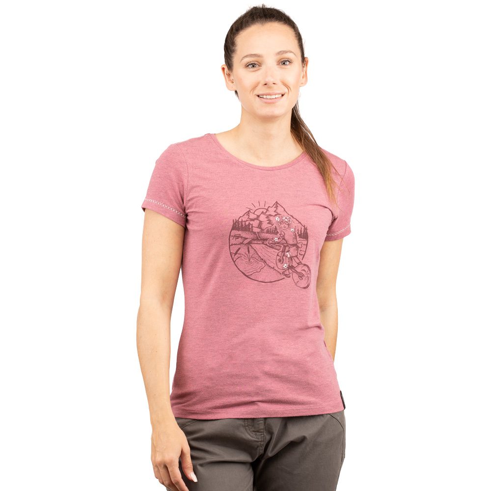 Chillaz Saile Homo Mons Velo T-Shirt Damen dry rose melange