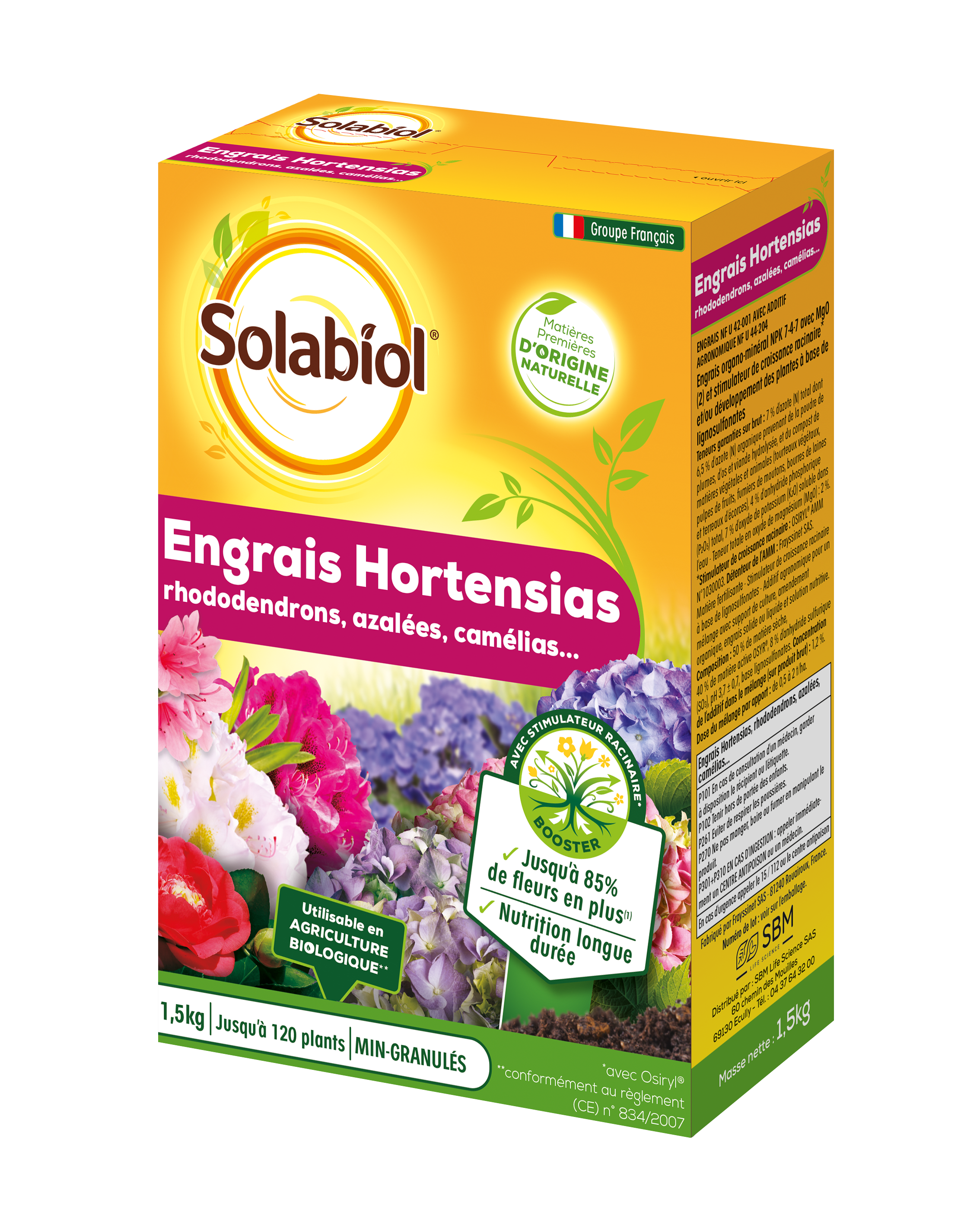Sorhoy15 | engrais hortensias | rhododendrons | azalées et camélias |