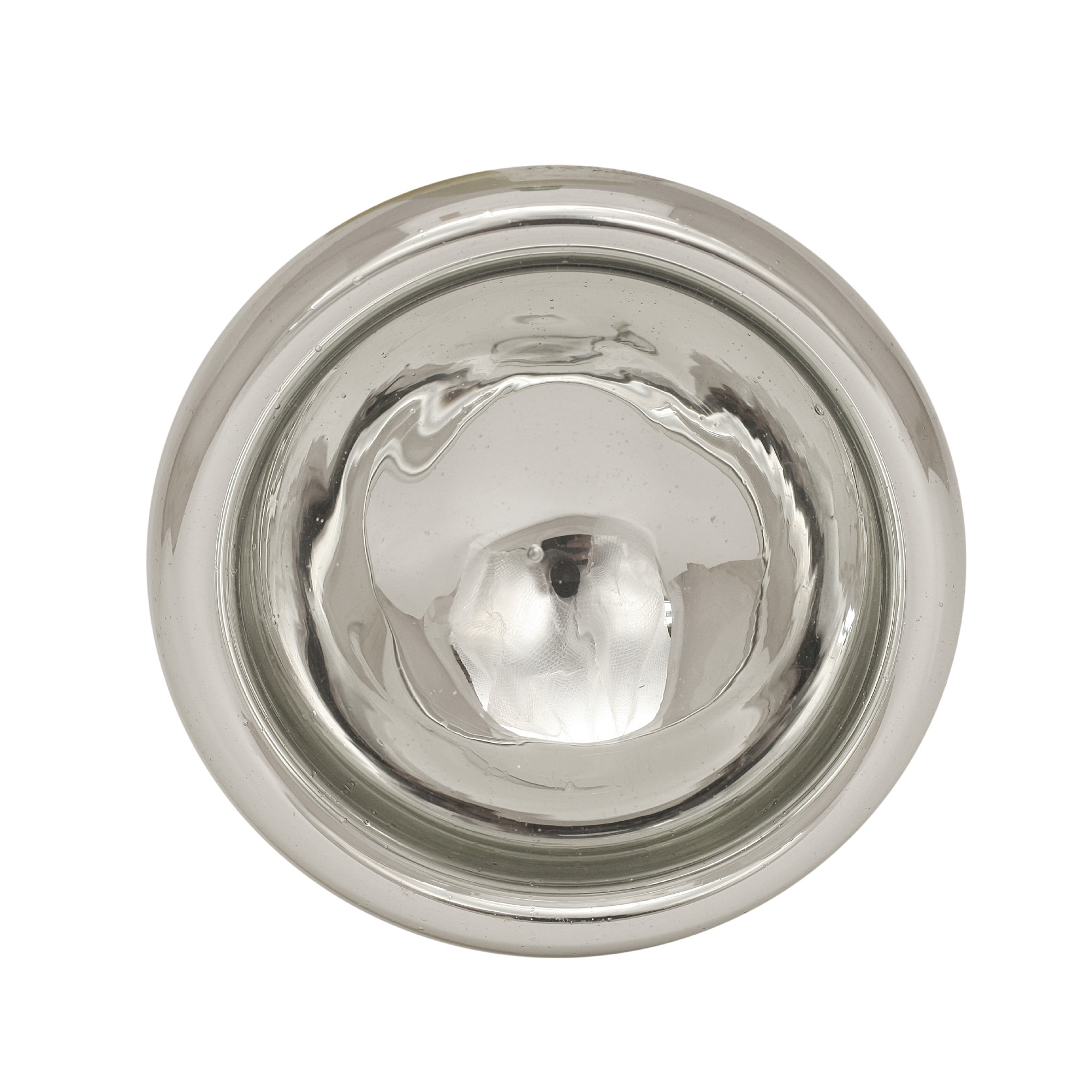 Glasschale, silber, Ø 12 cm, H 7 cm von fischer's lagerhaus