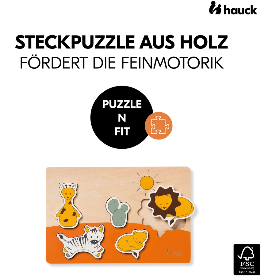hauck Steckpuzzle Puzzle N Fit Safari