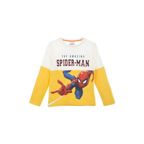 TEAM HEROES  - T SHIRT SPIDERMAN - Blanc / Jaune