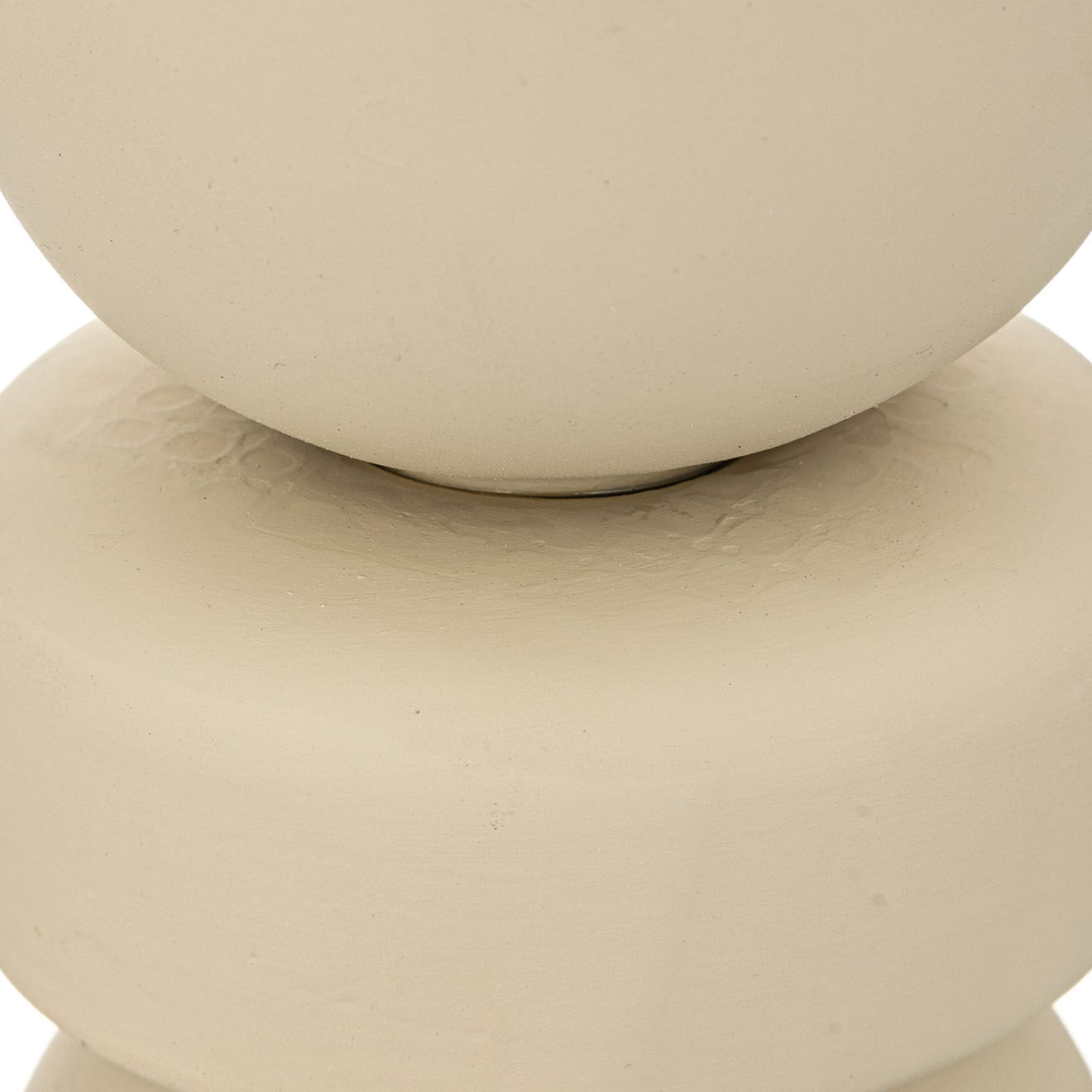 Atmosphera Chandelier Rivi en céramique beige - D.8.6x18 cm