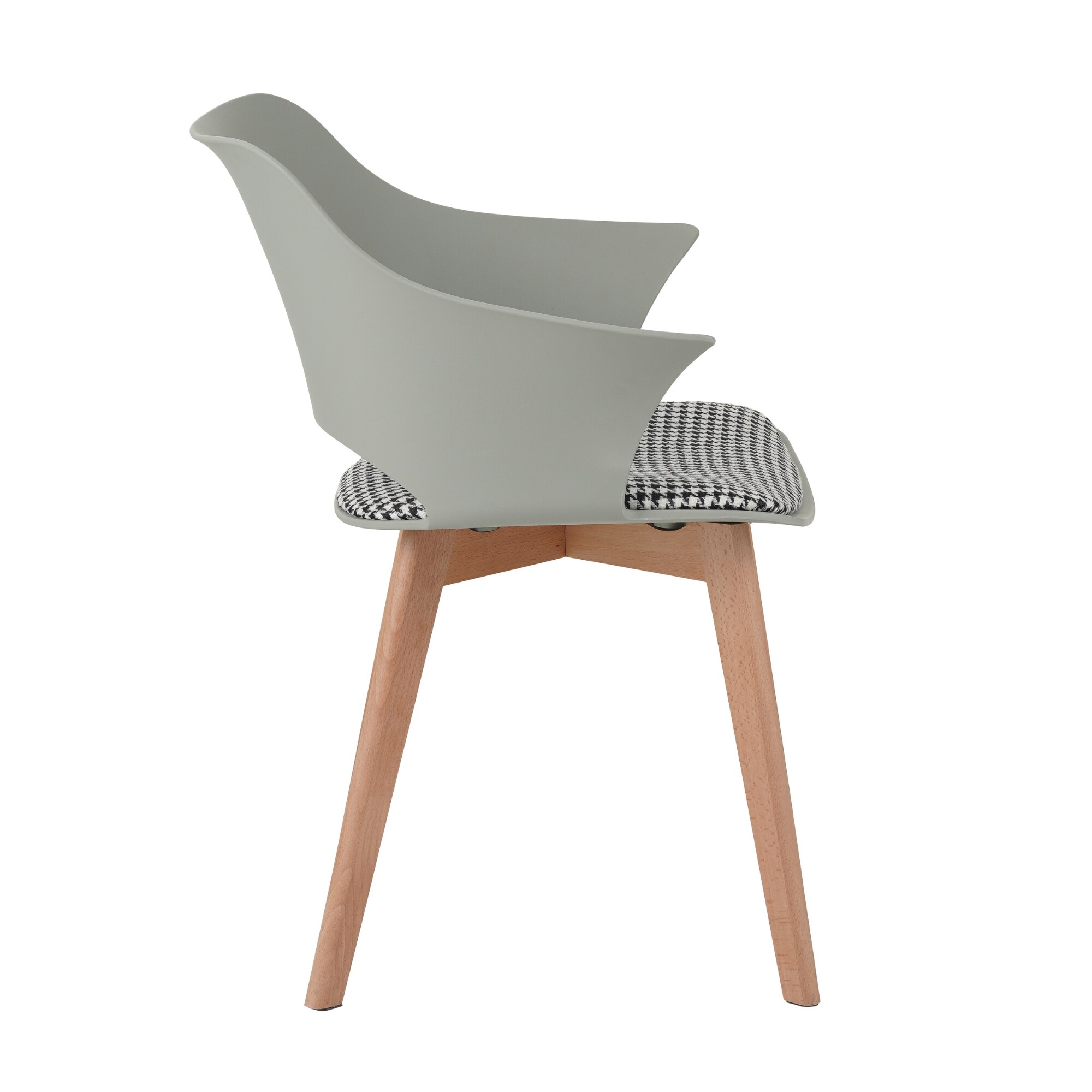 ALBATROS Esszimmerstühle 4er Set AALBORG, Grün - Beine aus Buche Massiv-Holz, Skandinavisches Retro-Design, bequemer Schalenstuhl - Eleganter Küchenstuhl, Stuhl Esszimmer für Esstisch