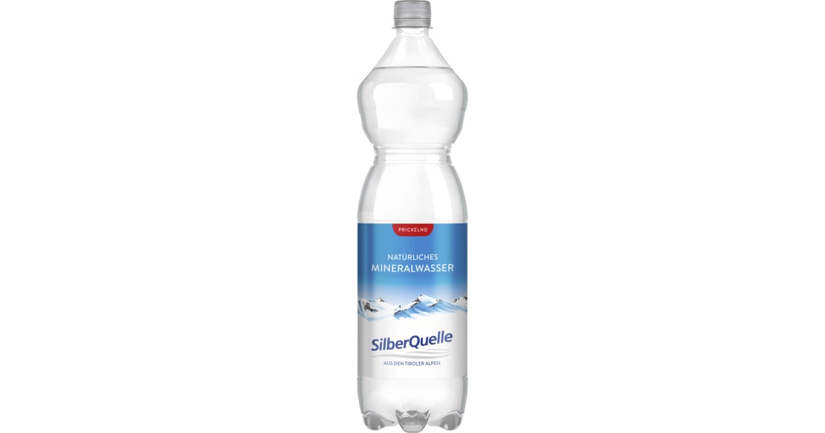 SilberQuelle Natürliches Mineralwasser prickelnd 1,5 Liter (Einweg)