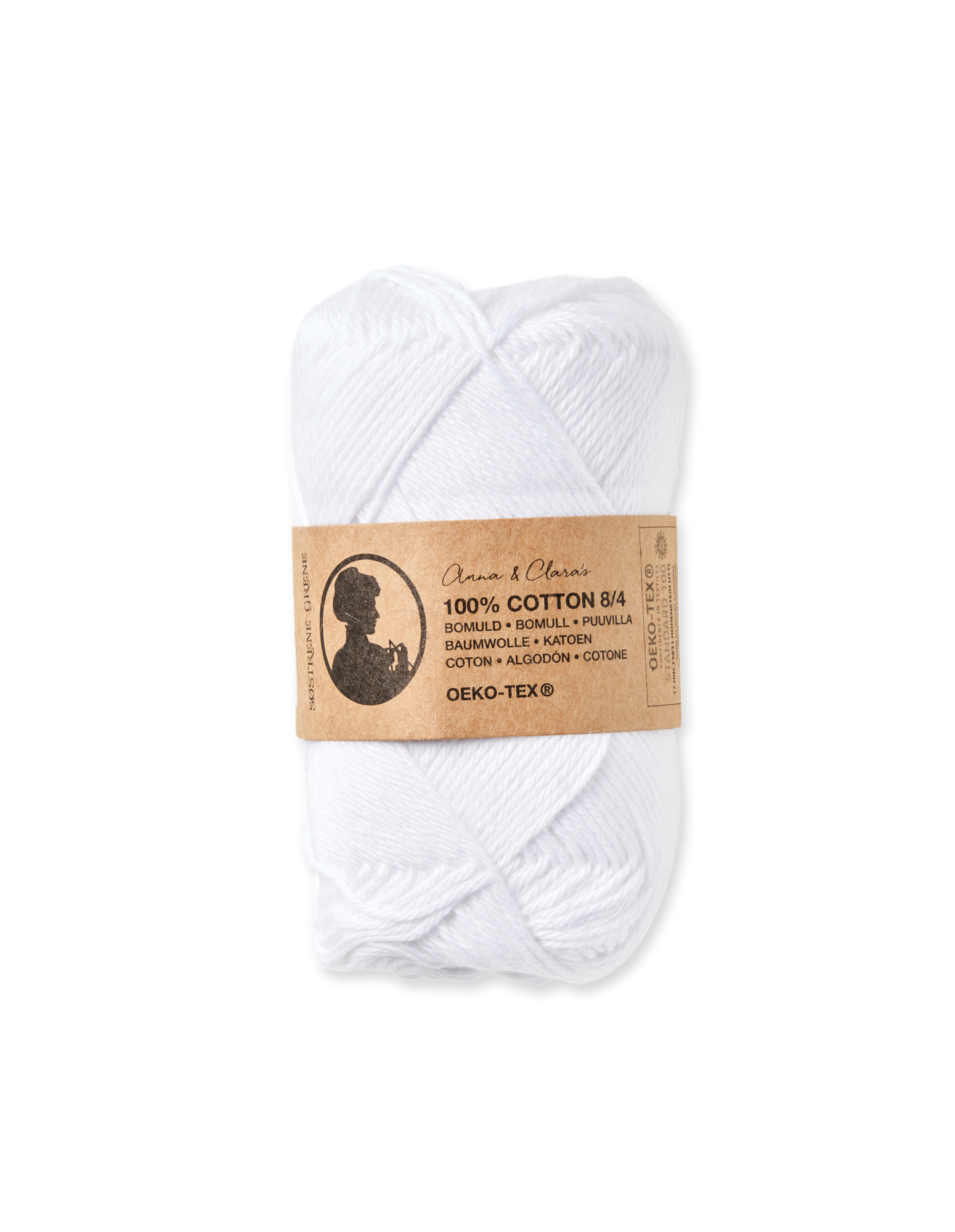 Garn 8/4 | Bomuld. 50 g = 160 m. | White