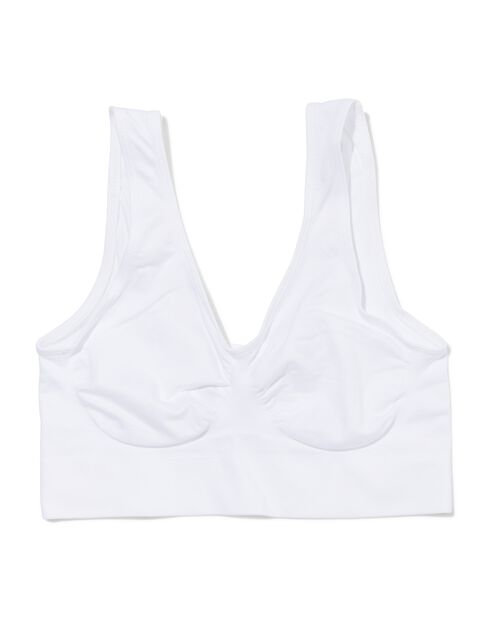 brassière sans coutures femme non préformée blanc
