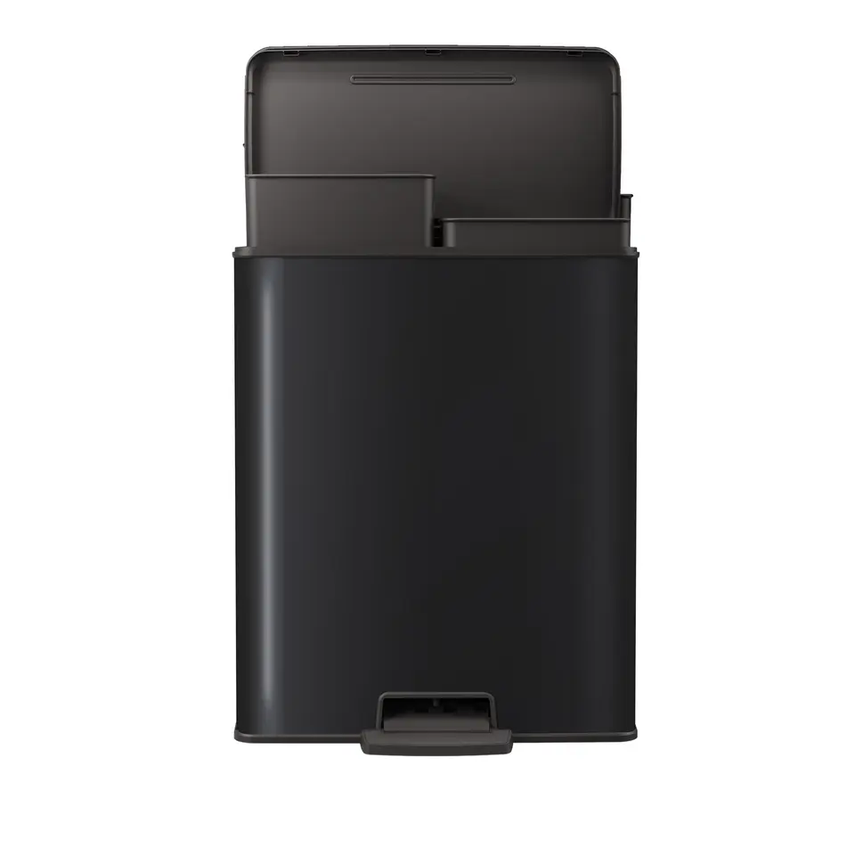 Curver Decobin Duo Prullenbak - 26L 26L - Rechthoekig - Zwart