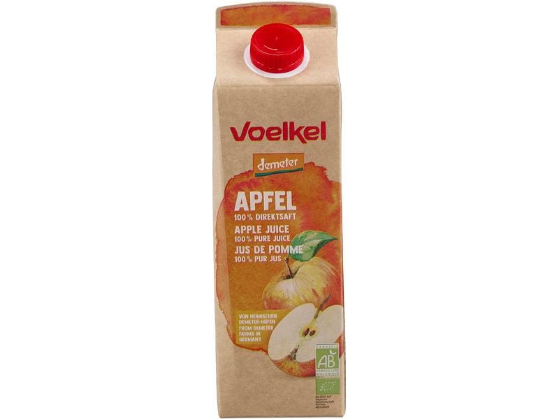 Voelkel Bio Demeter Apfelsaft naturtrüb 1 l Bio-zertifizierter Fruchtsaft
