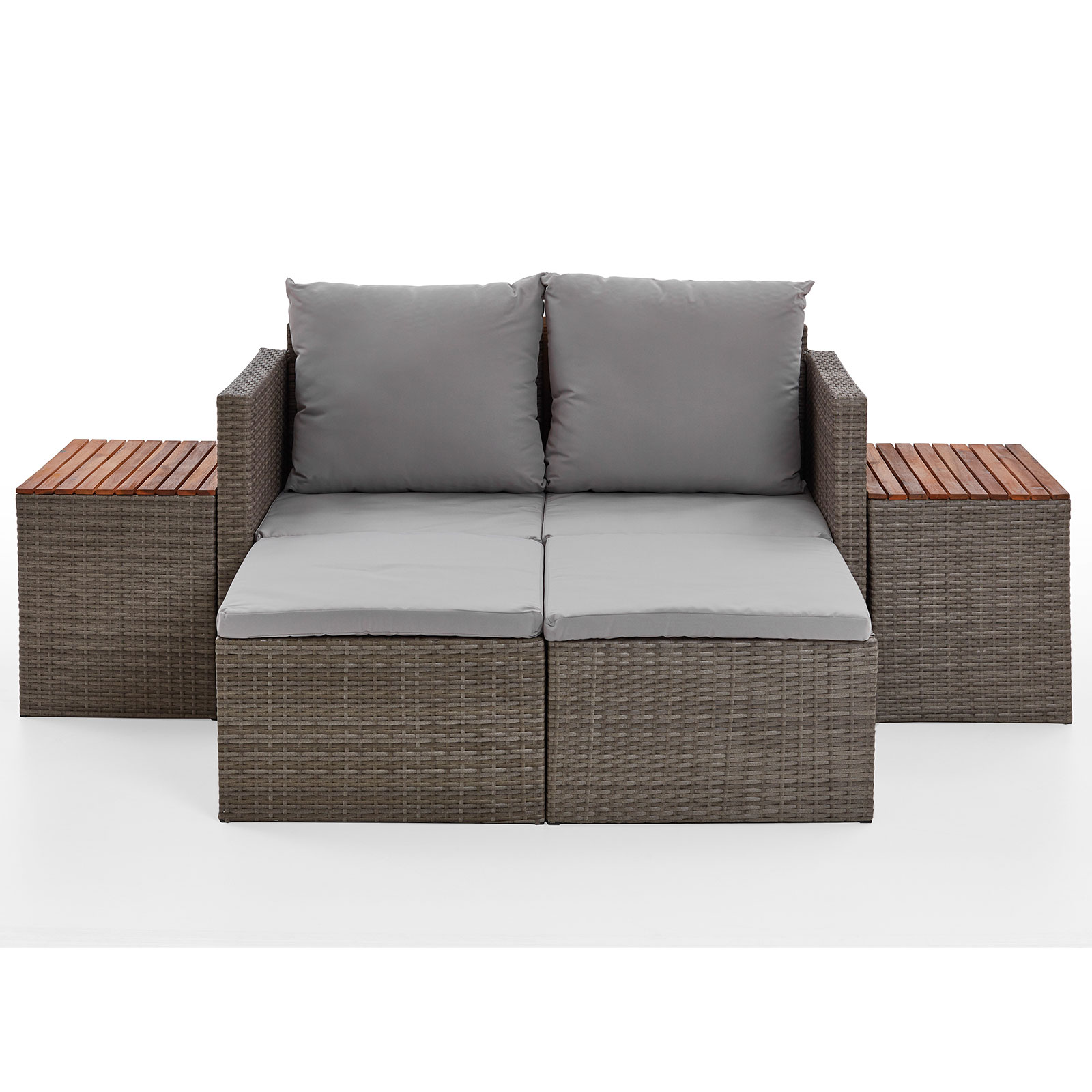 6-teiliges Lounge-Modulset - grau