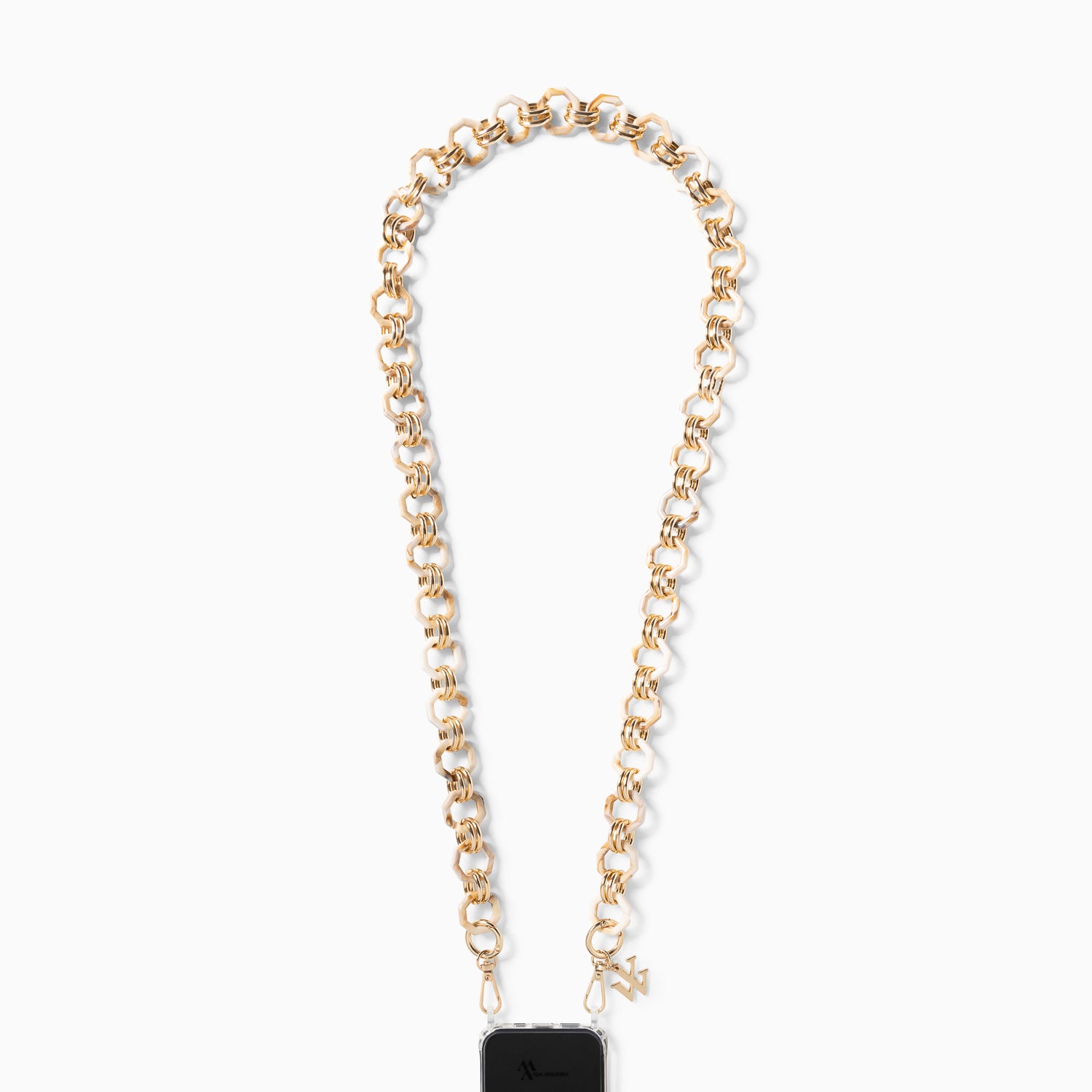 Chaînes de téléphone-Chaîne de téléphone Gina beige marbré