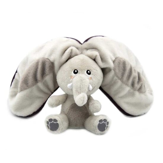 Flipetz Peluche 2 en 1 - Elephant & Aubergine   de               Les Déglingos
