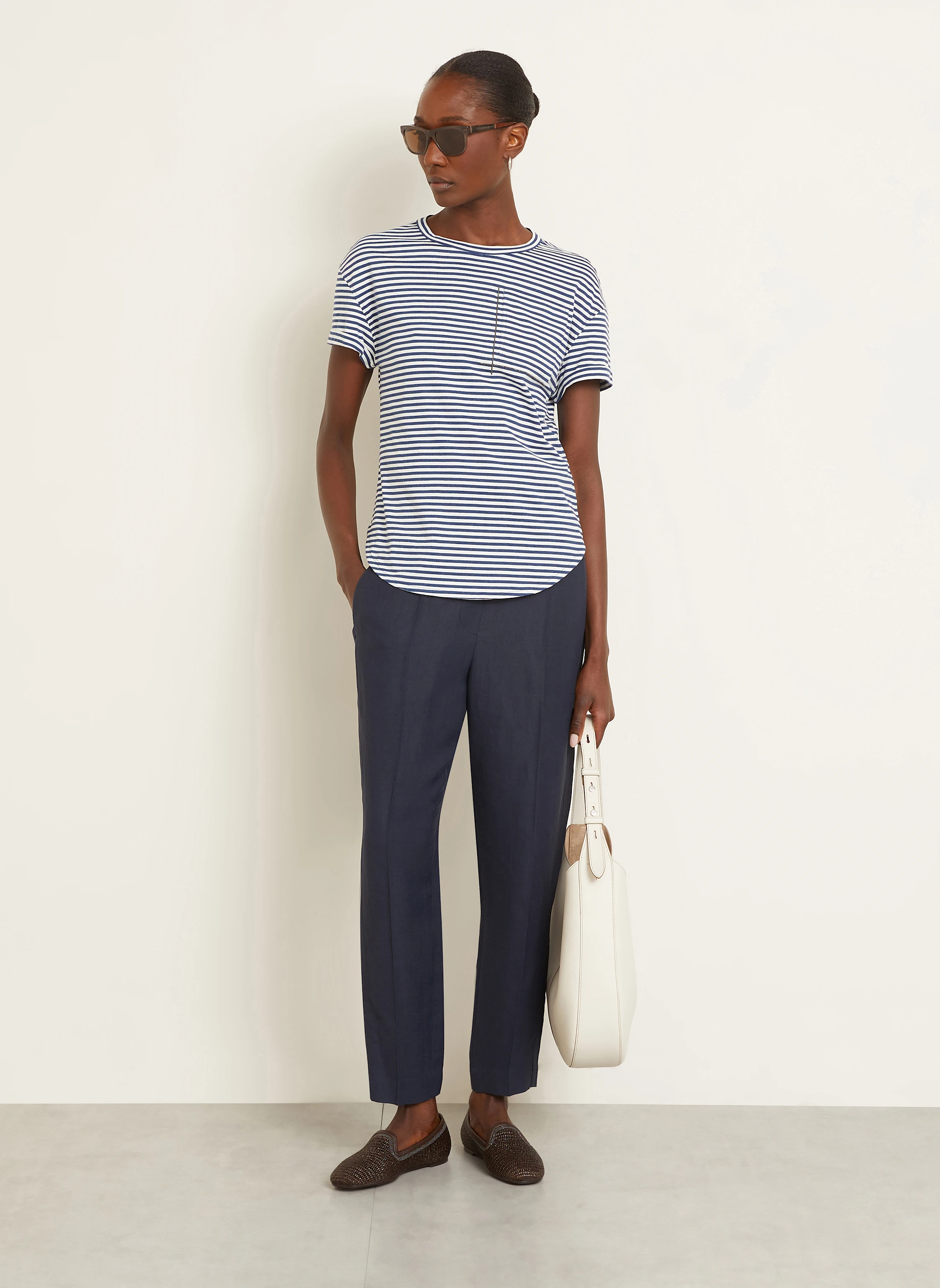 BRUNELLO CUCINELLI T-Shirt mit Schmucksteinen