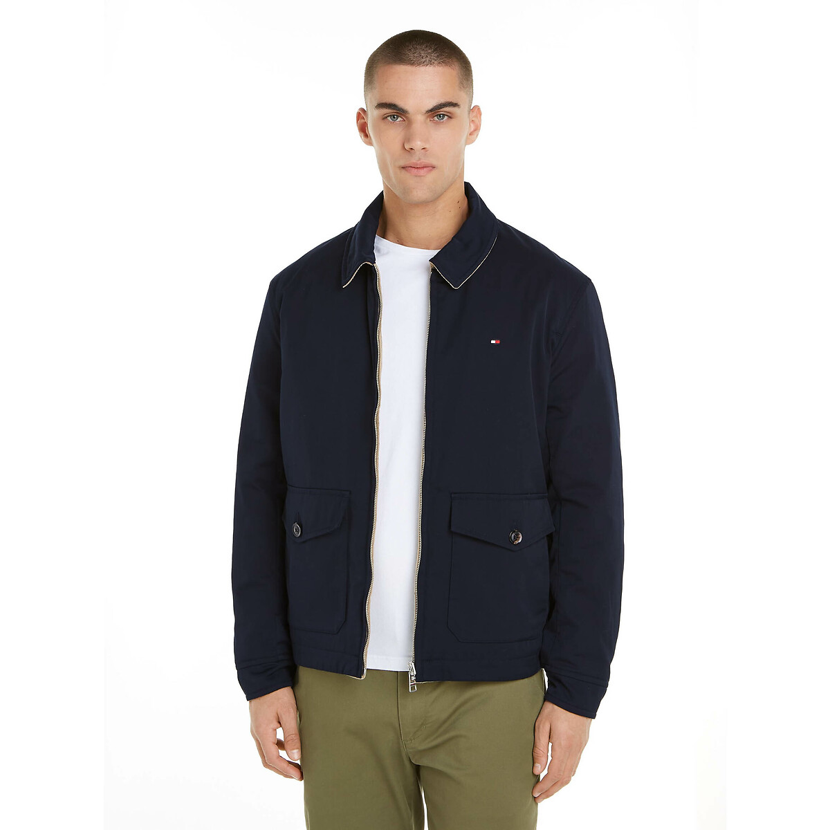 TOMMY HILFIGER<br>Jaqueta reversível de veludo cotelê com bolsos