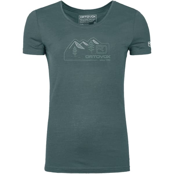 T-shirt randonnée ORTOVOX 150 COOL VINTAGE BADGE TS W DARK ARCTIC GREY
