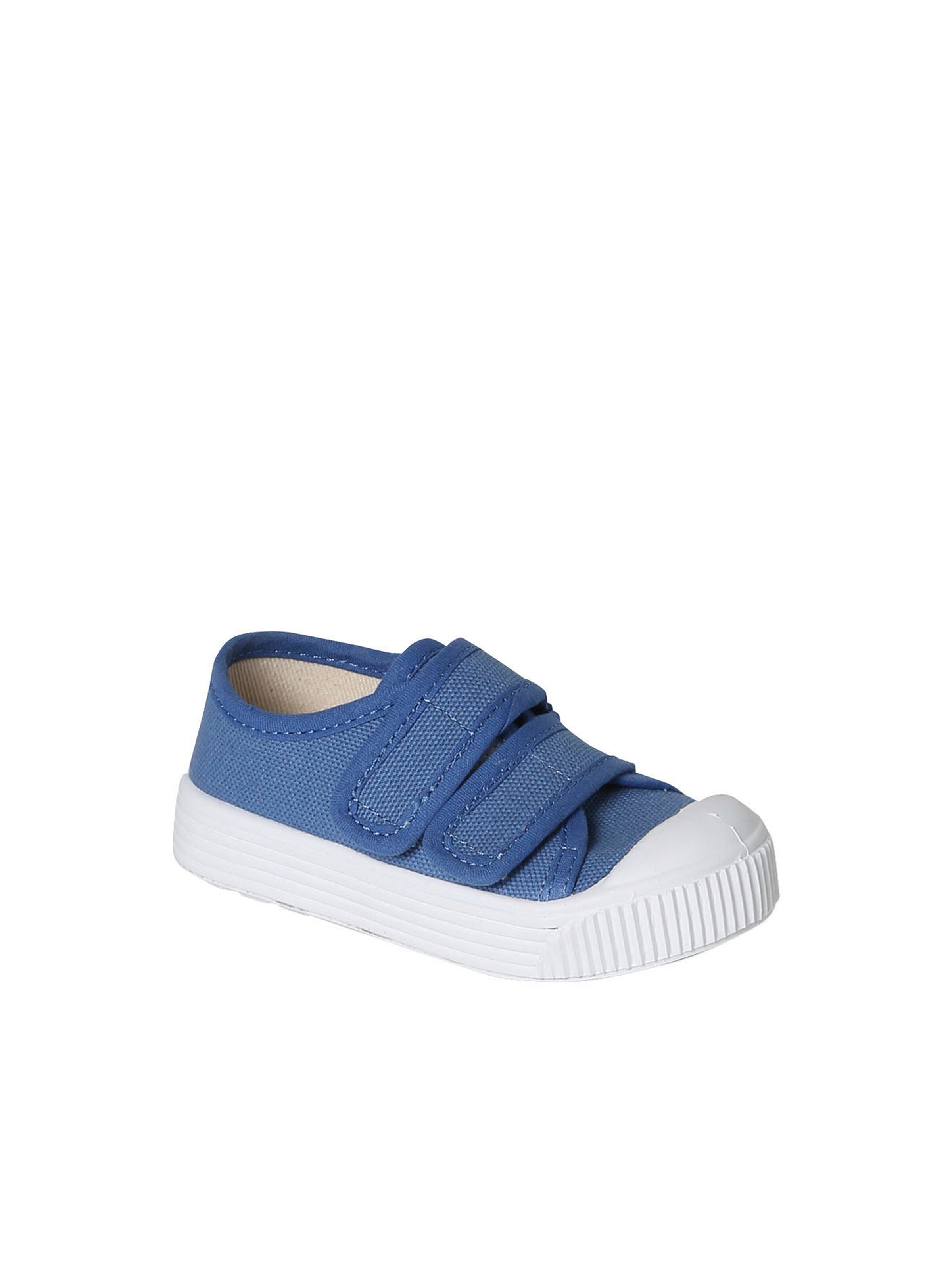 Vertbaudet Baby Stoffschuhe mit Klettverschluss indigo-blau