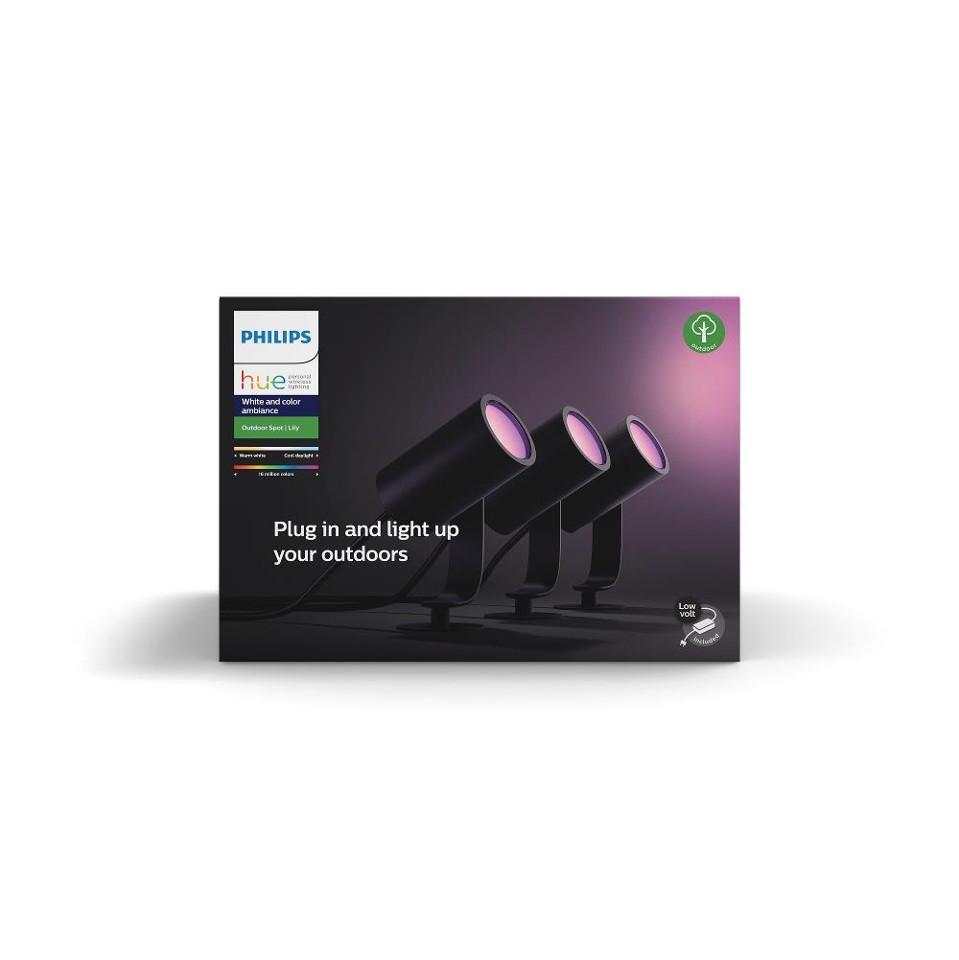 Philips Hue-Lily Udendørs Spot Lys Basekit - White & Color Ambiance