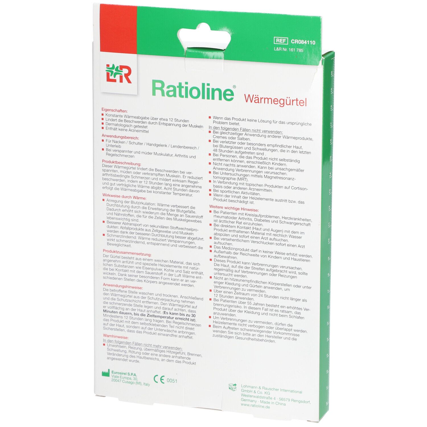 Ratioline® Wärmegürtel 10,5 x 111 cm