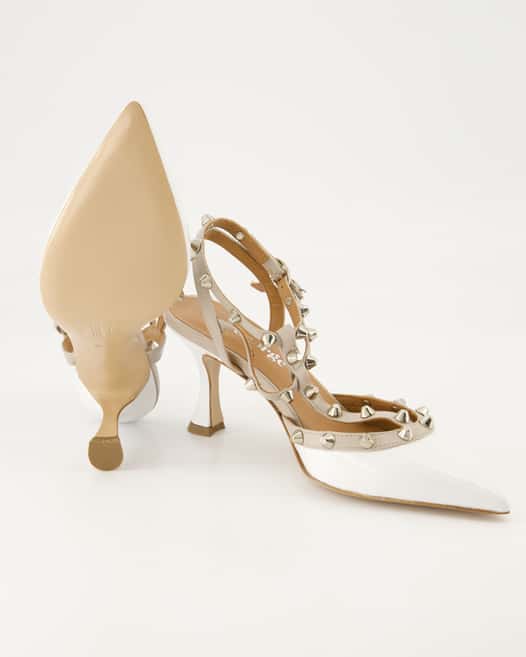 George Watts L5110 Slingpumps in Weiß