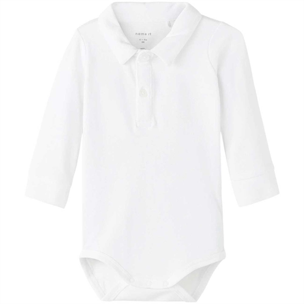 Bright White Rolger Body Polo - Name it → Luksusbaby.dk