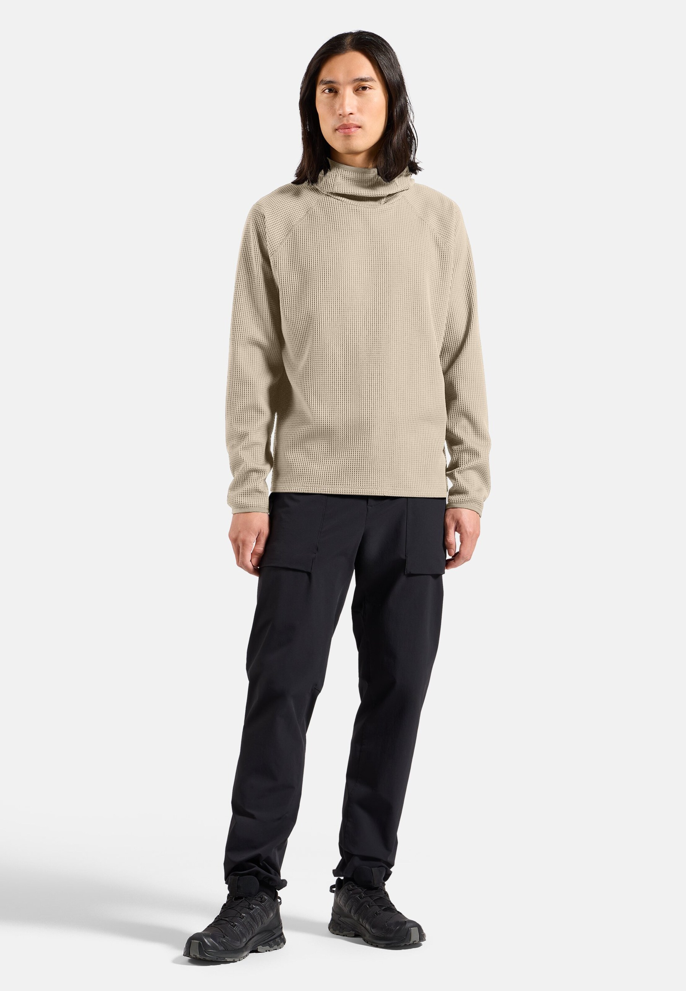 Cubic Multisport Mid Layer mit Kapuze in agate gray