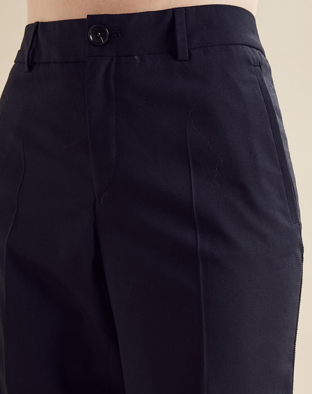 Chloé Stora Pantalon en Laine mélangée Poter noir