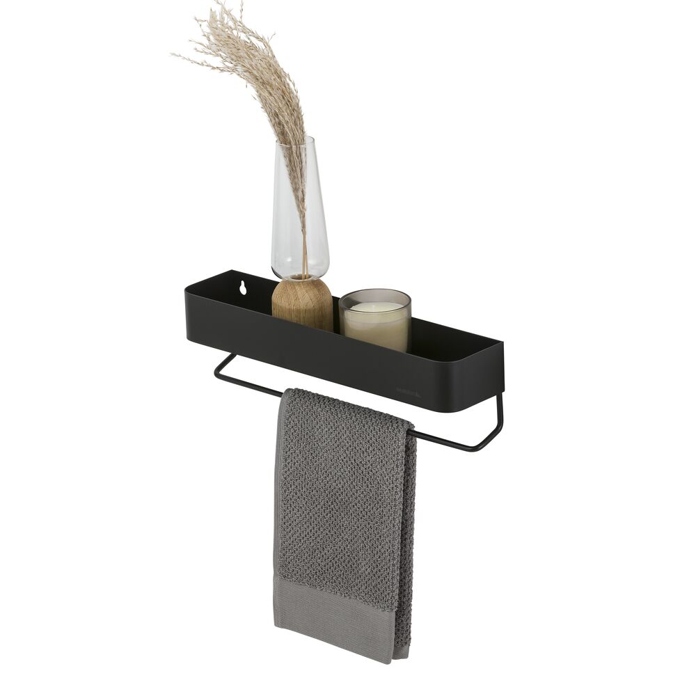 Sealskin Brix wandrek met handdoekhouder 35cm zwart