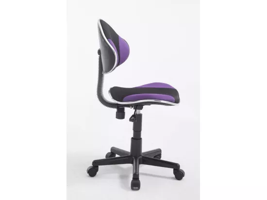 Chaise de bureau - Microfibre & Plastique - Violet - Bastian