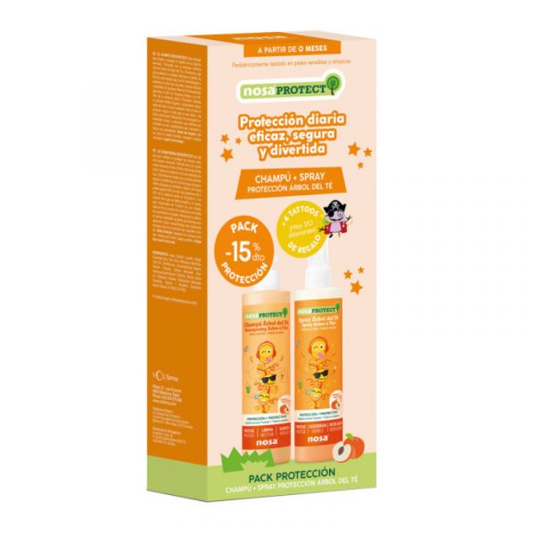 Nosa Protect Pack Pêssego Champô 250ml   Spray 250ml