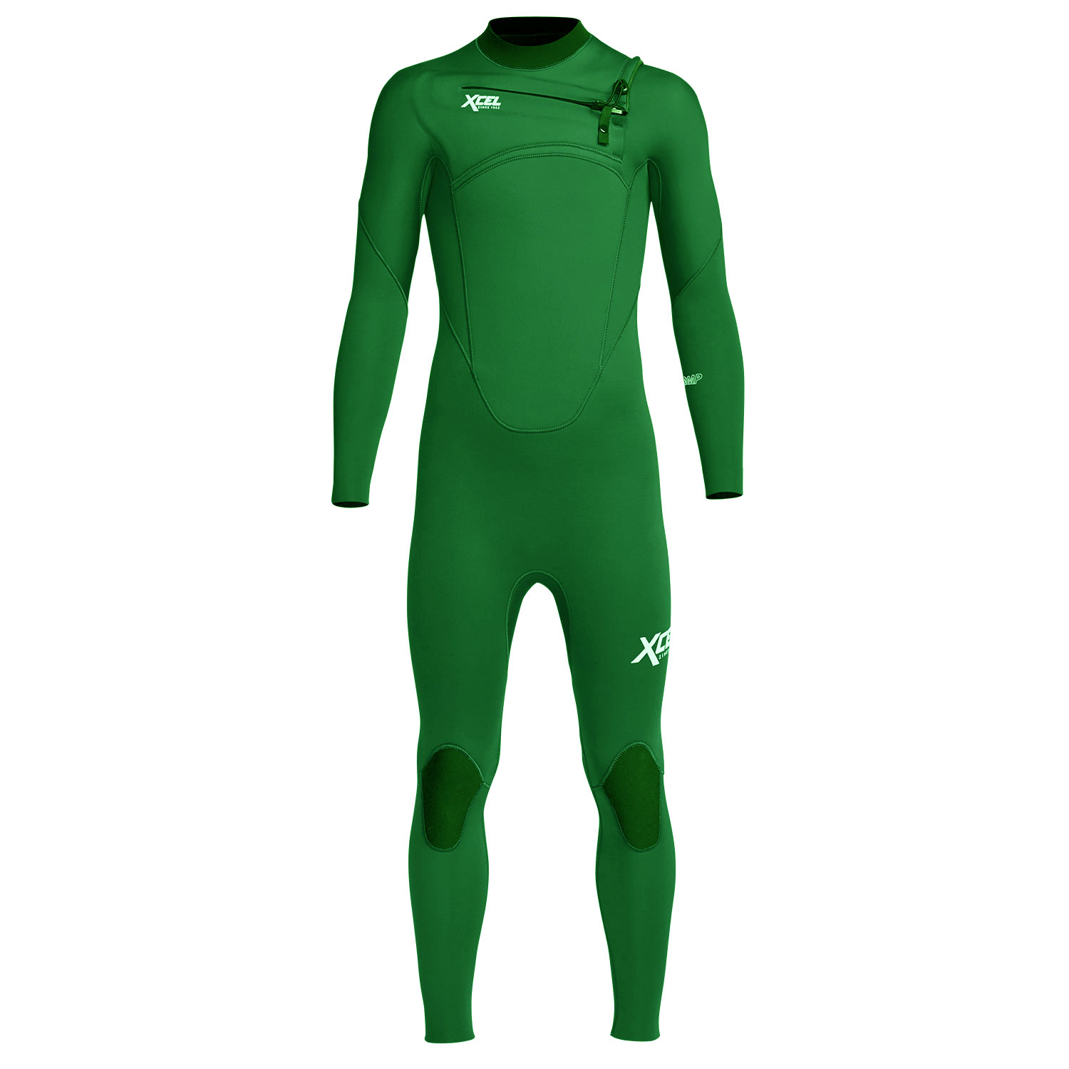 Xcel Combinaison Kid Comp Front Zip 4/3 mm - Brite Green 10 ans