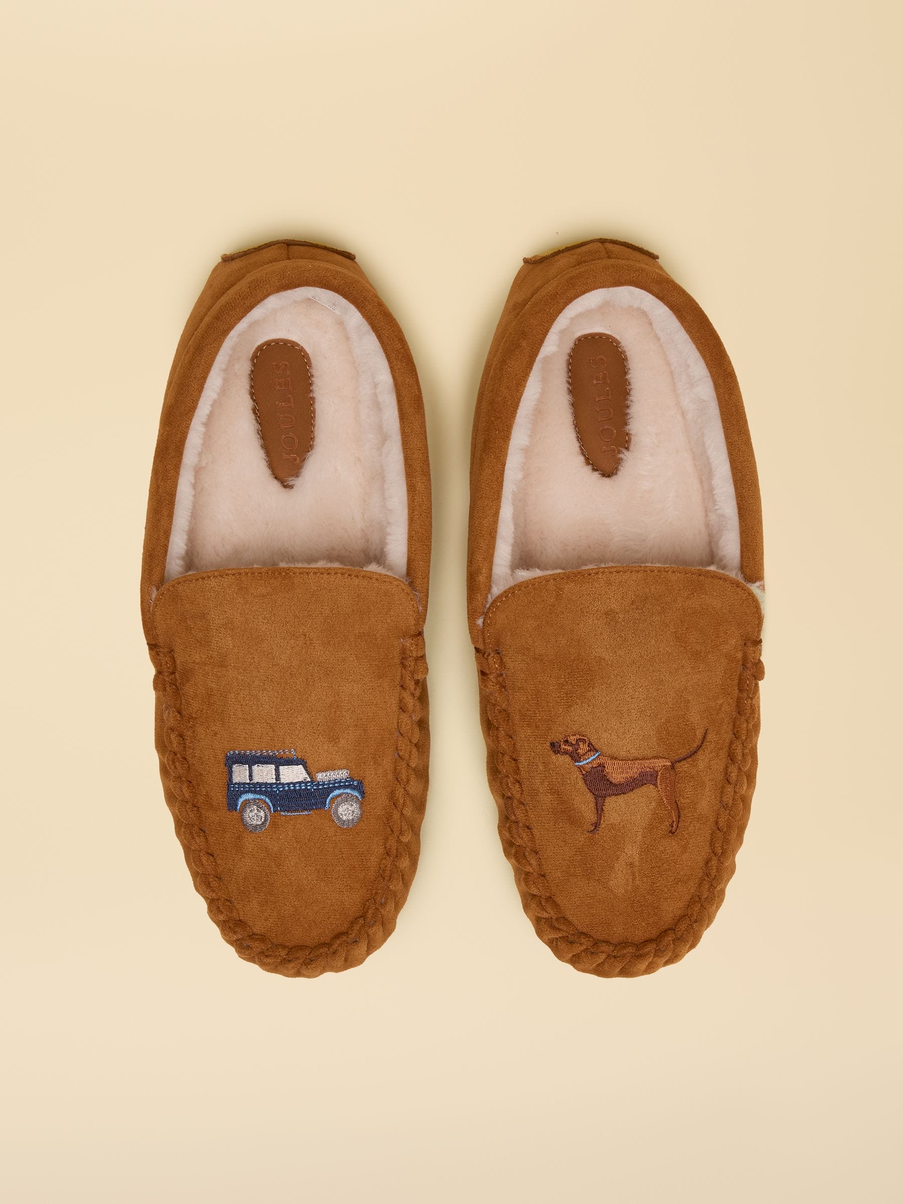 Joules Men's Winchester Embroidered Moccasin Slipper