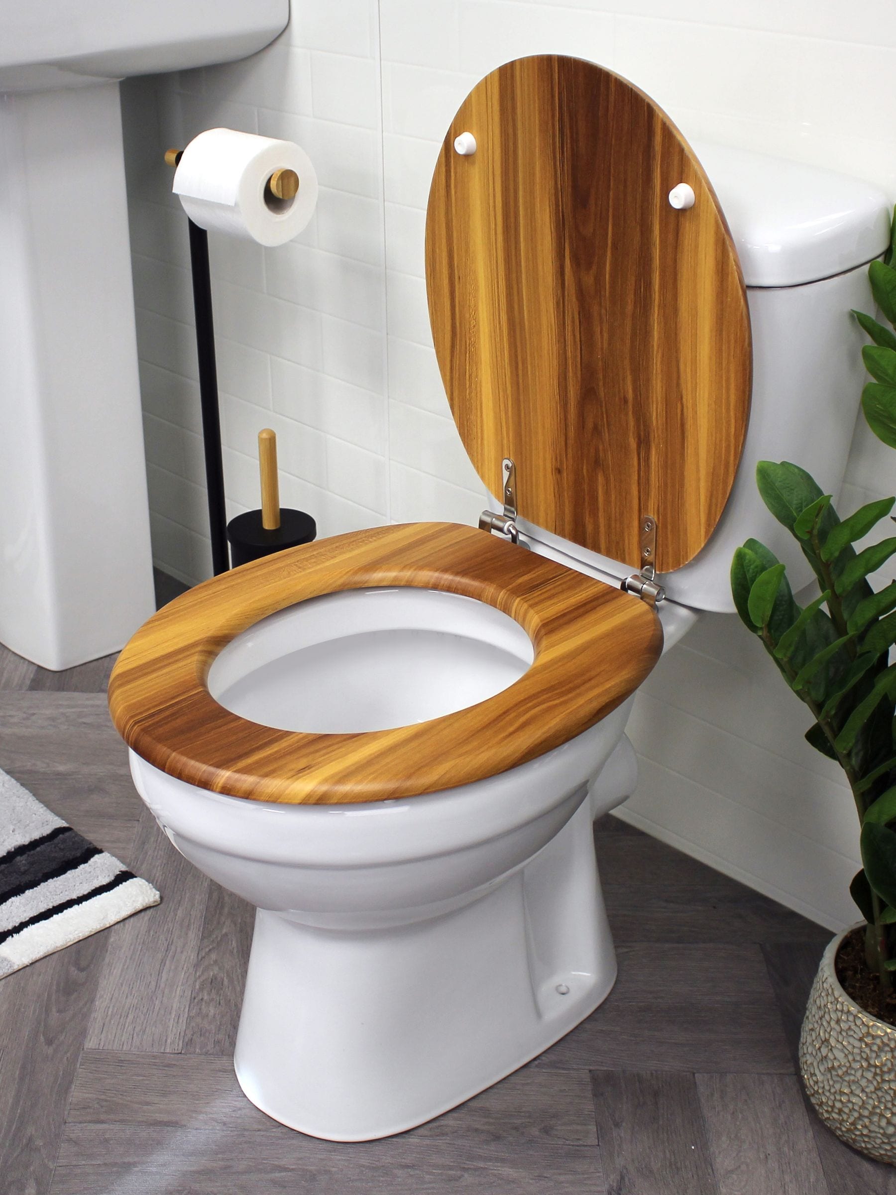 Showerdrape - Oxford houten toiletbril