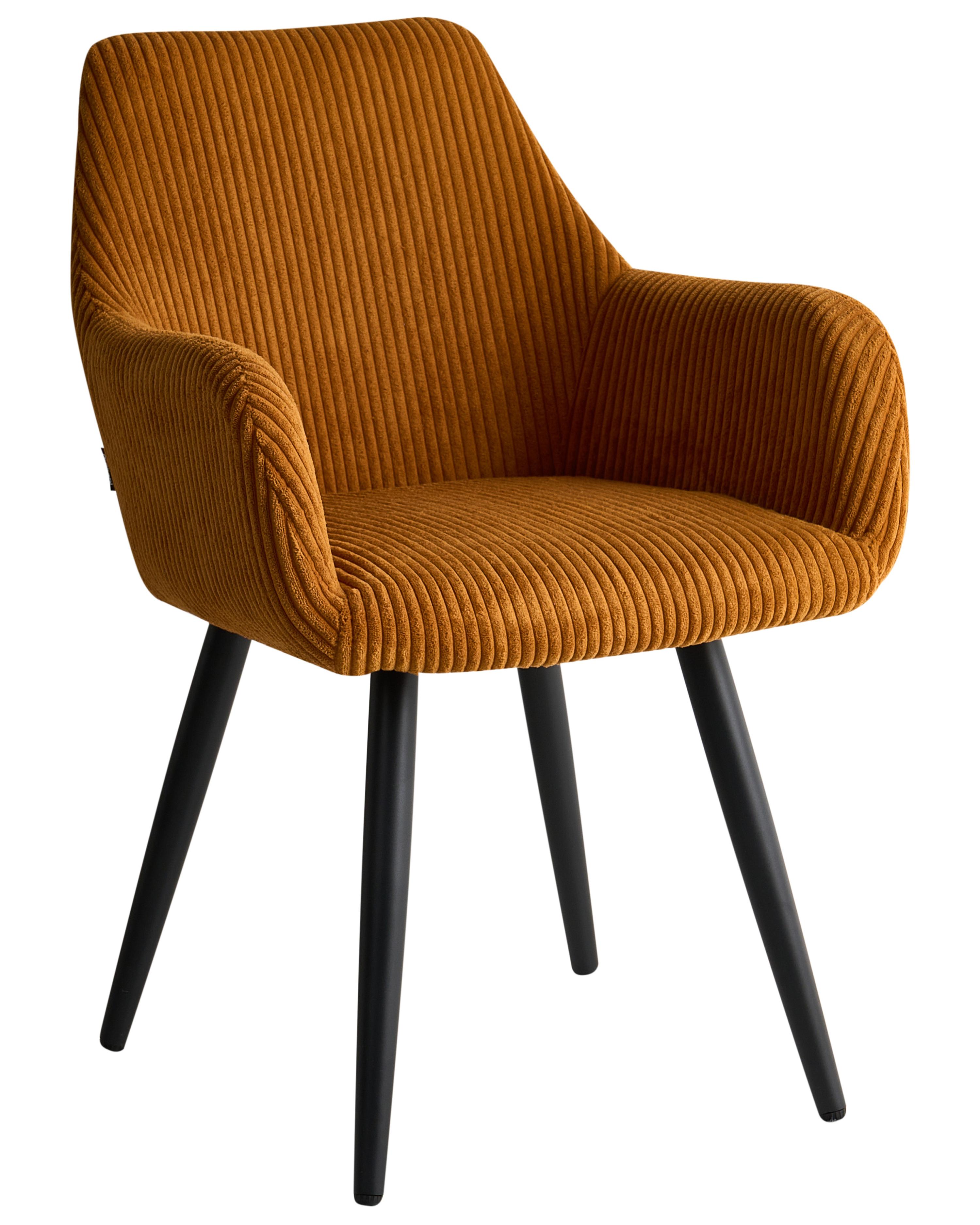 Set van 2 eetkamerstoelen MORI Corduroy Oranje