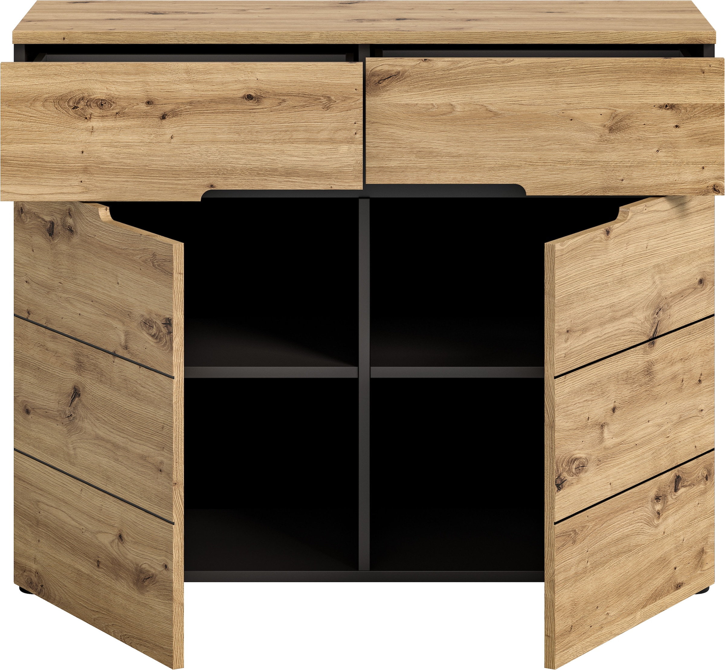 INOSIGN Kommode »REHAT, TOPSELLER!, Breite 100cm,  2 Türen, 2 Schubkästen, 4 Fächer« in verschiedenen Farben erhältlich,  Schuhschrank, Schuhkommode, Garderobenschrank, Anrichte