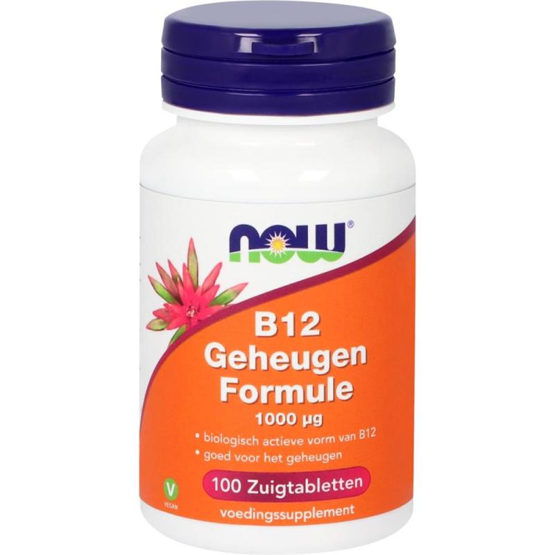 Now B12 Geheugen Formule 1000mcg 100 zuigtabletten