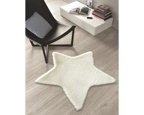 Romance Star vloerkleed, beige, 80x80 cm