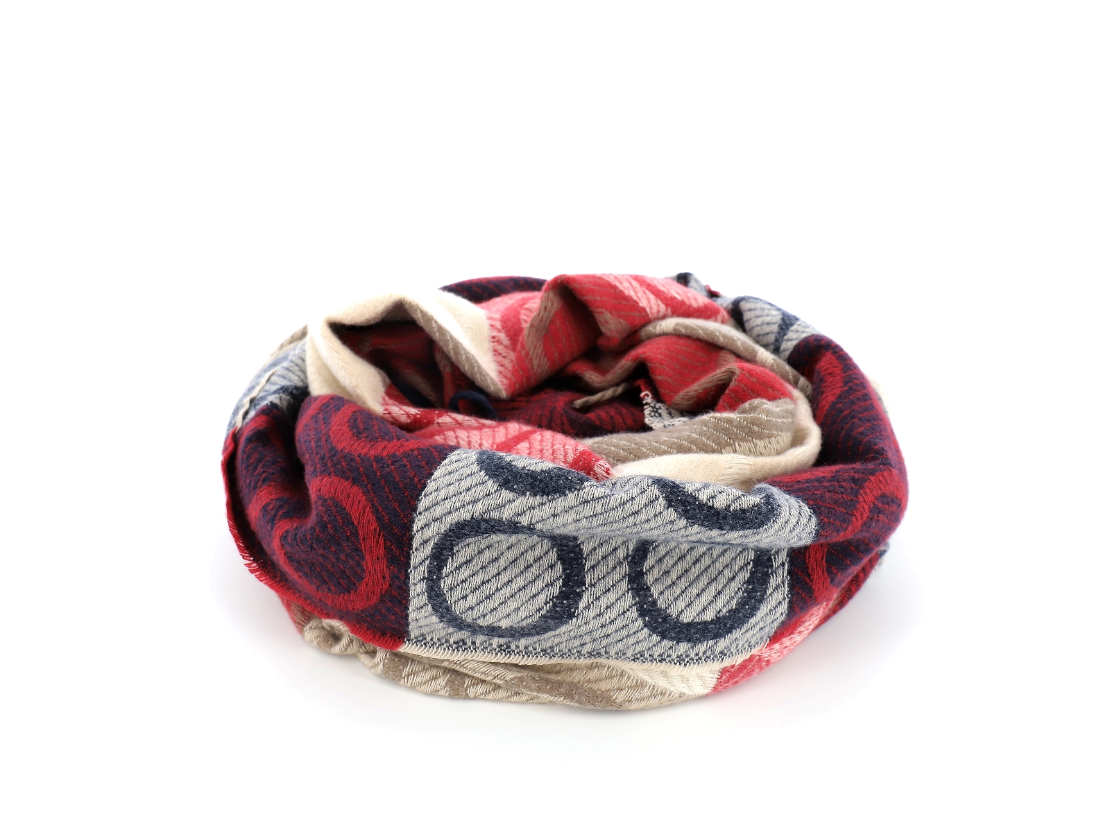M brand-77270 Textile Beige Bordeaux