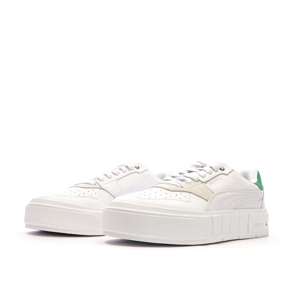 Puma Baskets Blanches/Vertes Femme Puma Cali Court