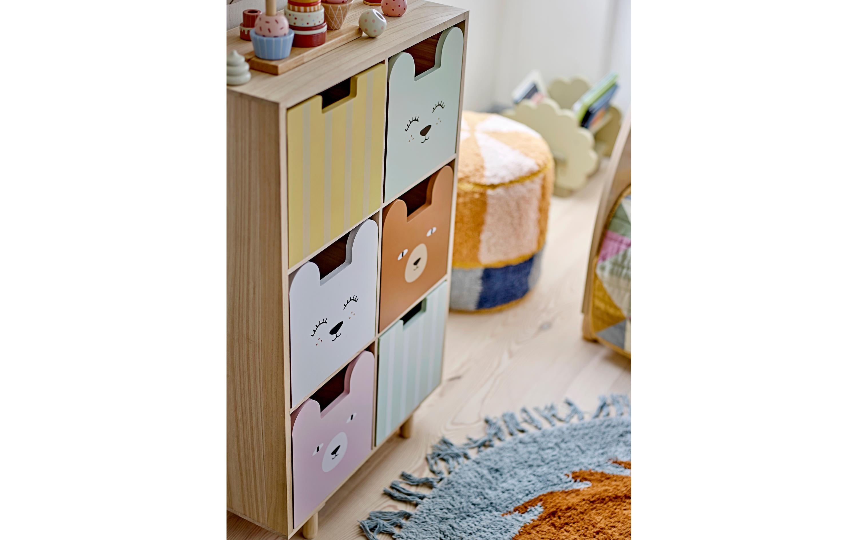 Bücherregal Call mit Schubladen Natur, Paulownia<br>Kinderregal für Bücher und Spielzeug